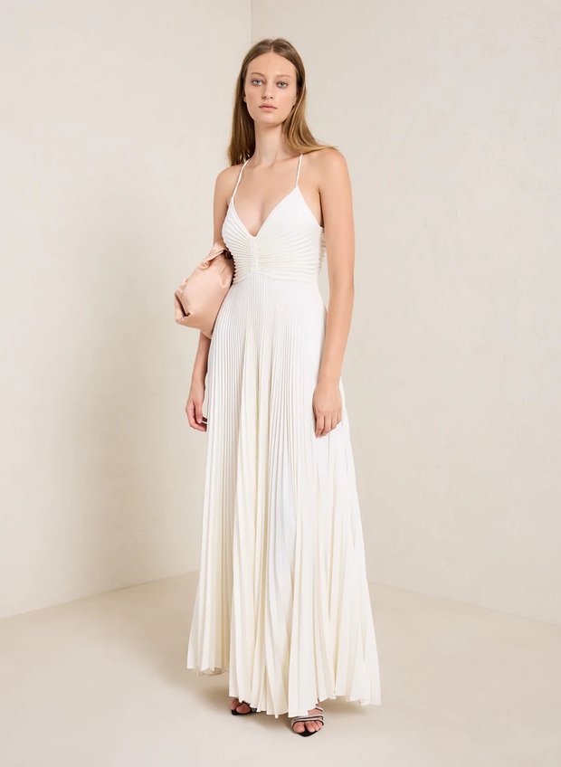 Suspender-Strap Lace-Up Casual Dress