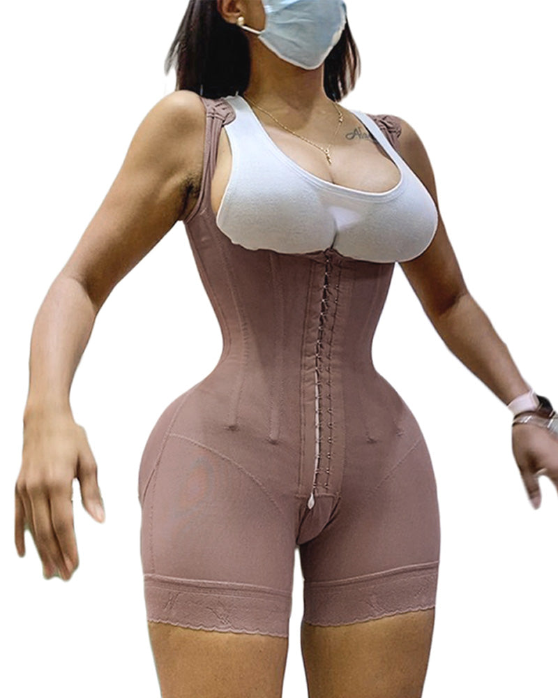 Shapewear HOOK AND EYE CLOSURE Tummy Control  Adjustable Crotch  Open Bust Bodysuit