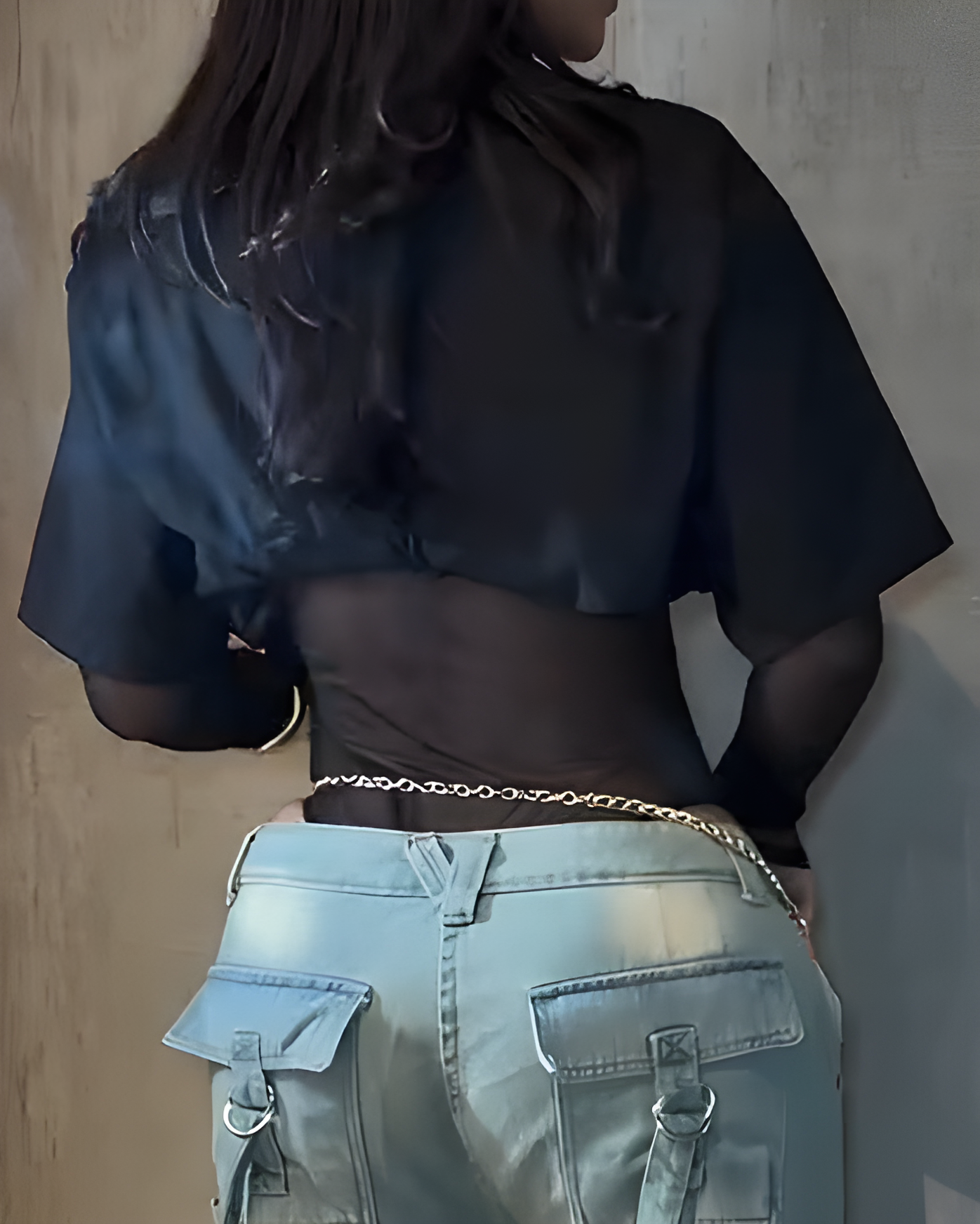 Mesh Bodysuit Short Sleeve T-Shirt 2-Piece Set