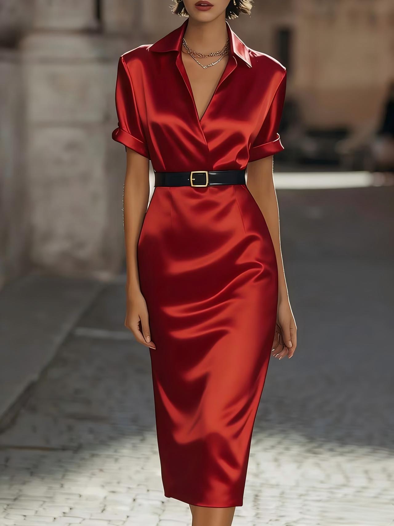 Slim-fit Waist-cinching Dress