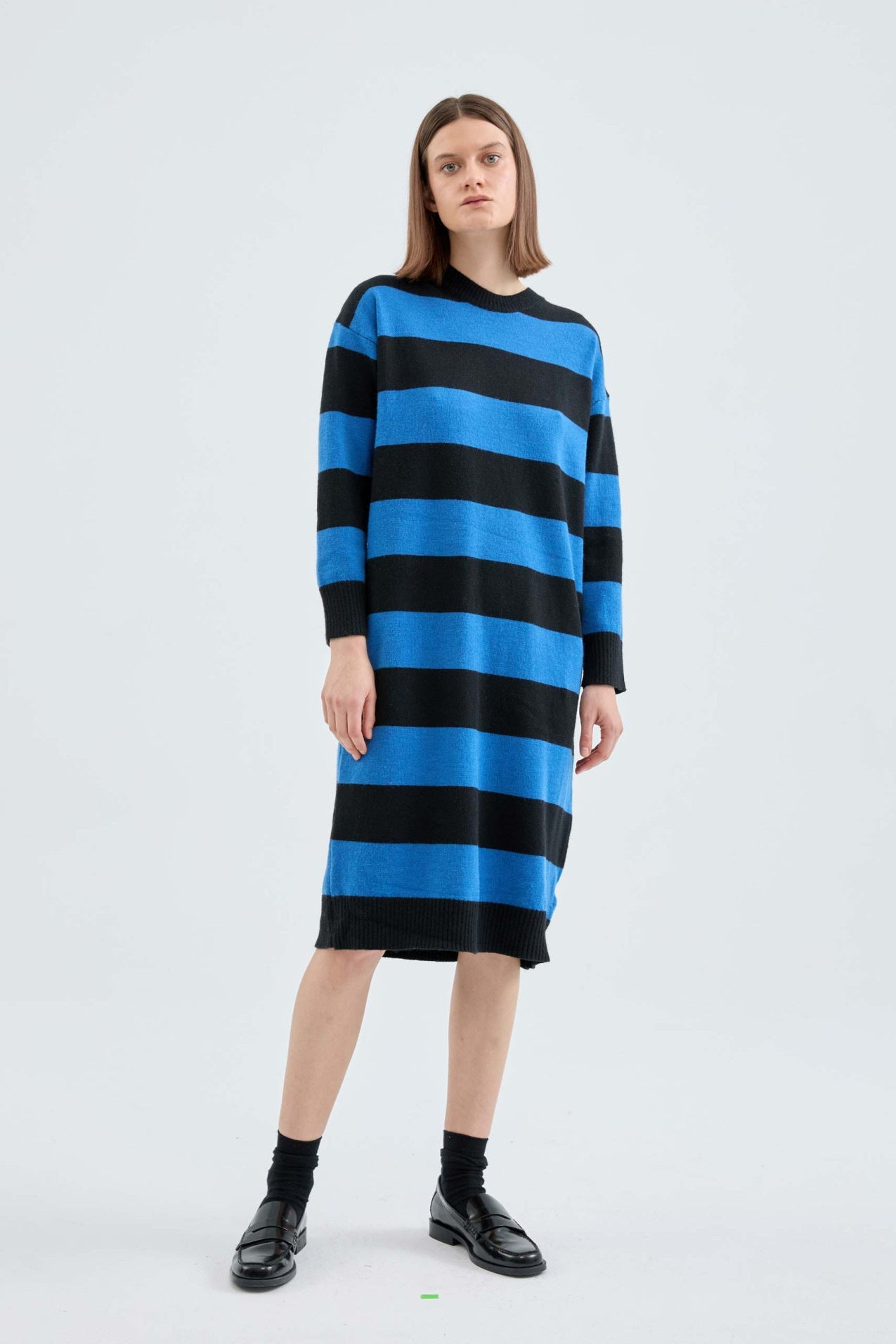 Ladies Striped Dress Sweater