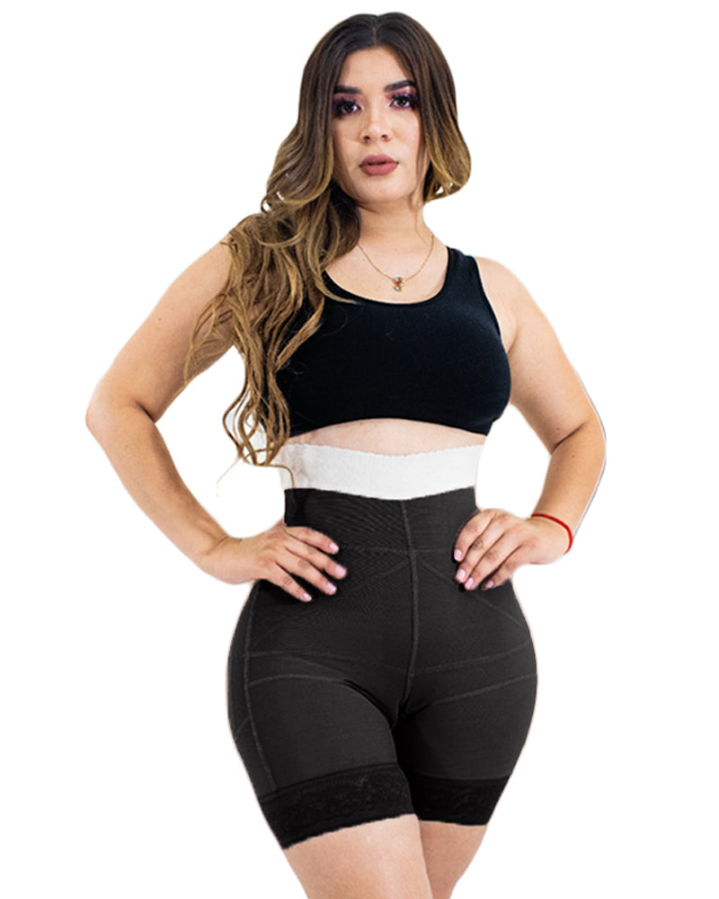 Double Pressure Shaping Shorts Slimming Fajas Lace Body Shaper Girdle For Daily Life Use