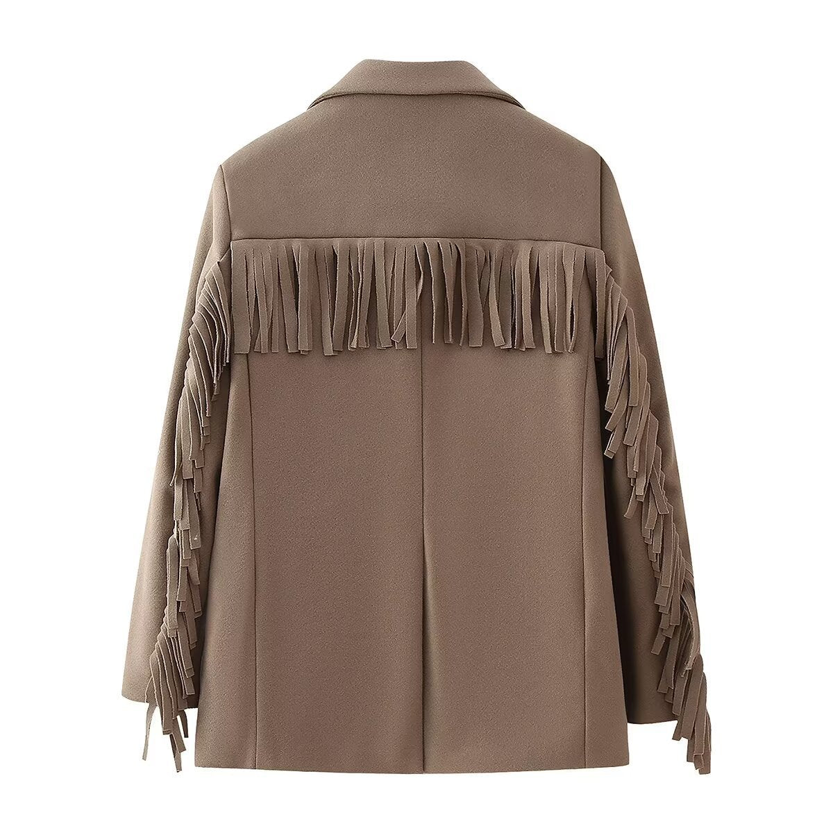 Tassel Wool Suit Jacket Tops