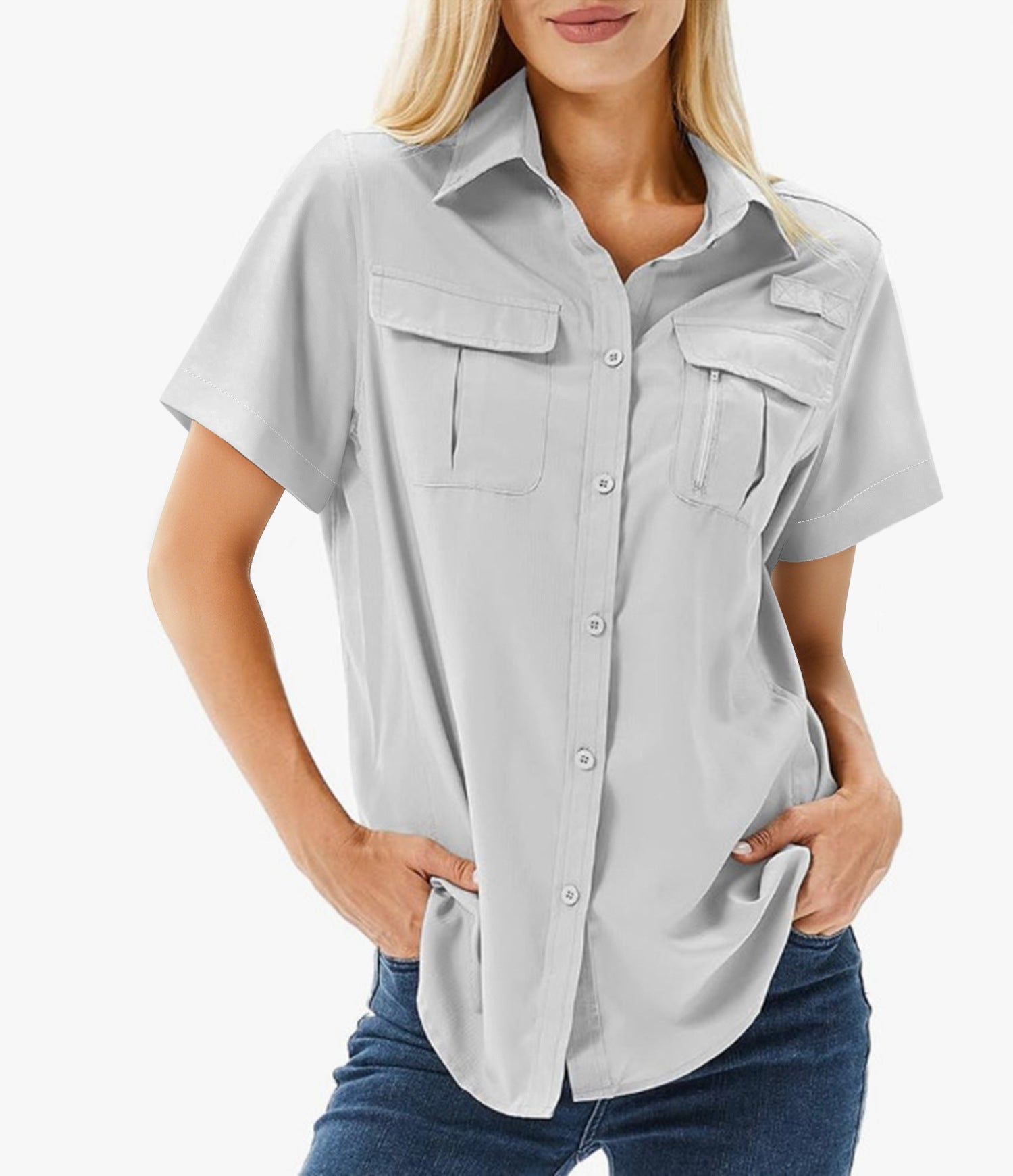Multi-pocket Breathable UV-protective Lightweight Outdoor Shirt