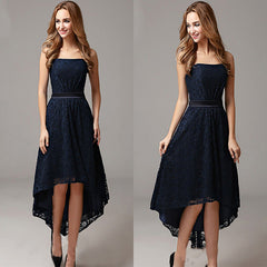 Temperament Lace Wrapped Chest Solid Color Slim Tail Cocktail Dress