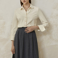 Three-Dimensional Simple Long-Sleeve Shirt