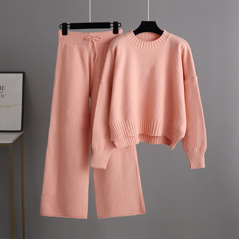 Casual Knitted Pants Set For Women