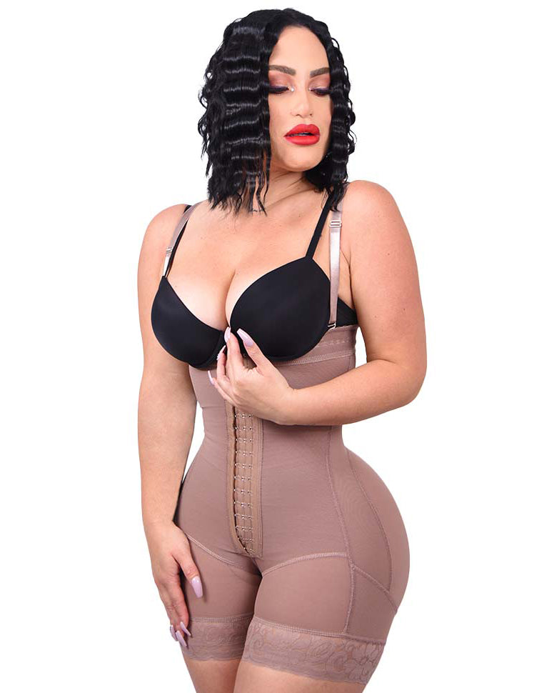Tummy Control Butt Lifter Thigh Slimmer Shapewear Plus Size Faja Crotch with Zipper