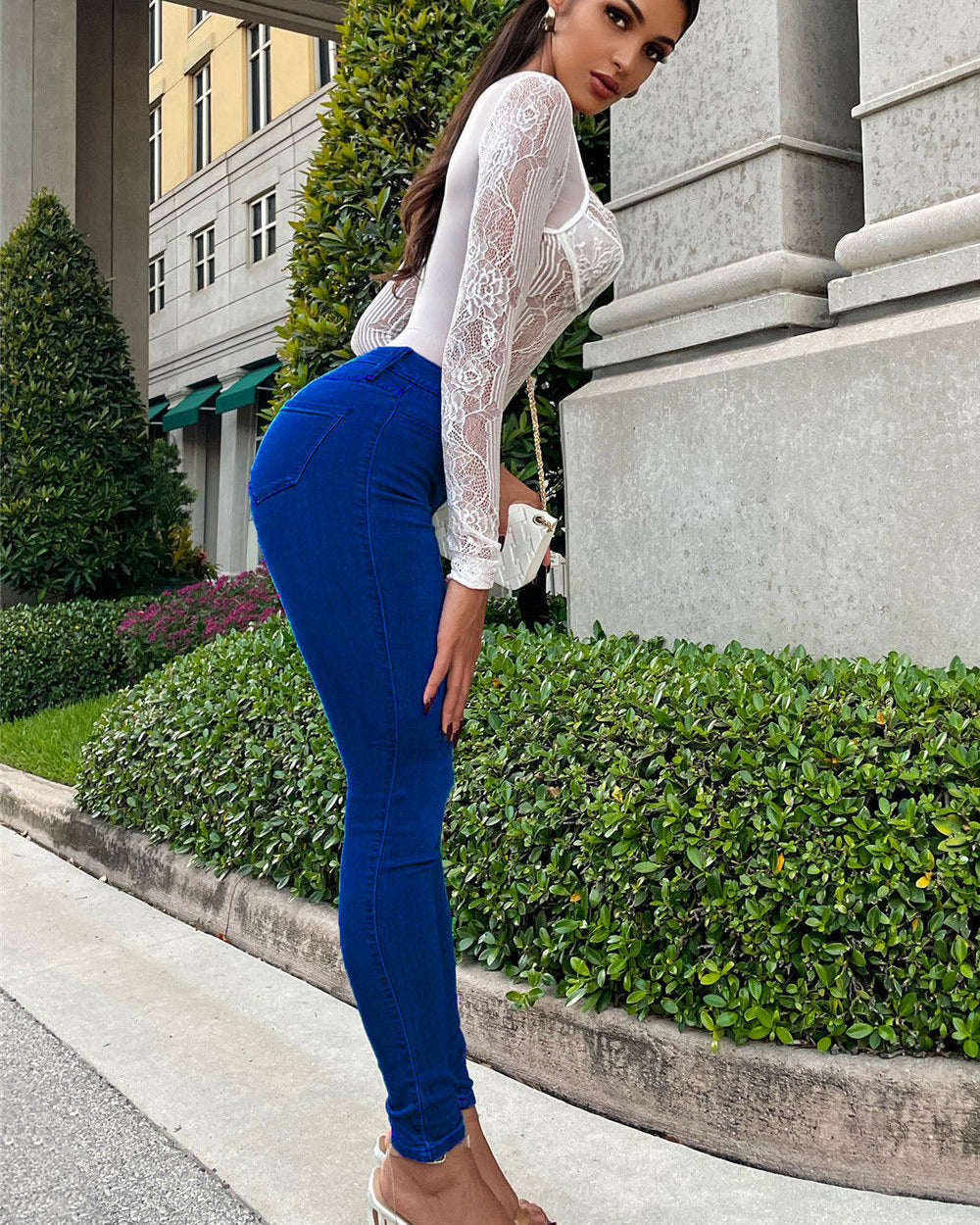 Peach Hip Skinny Jeans