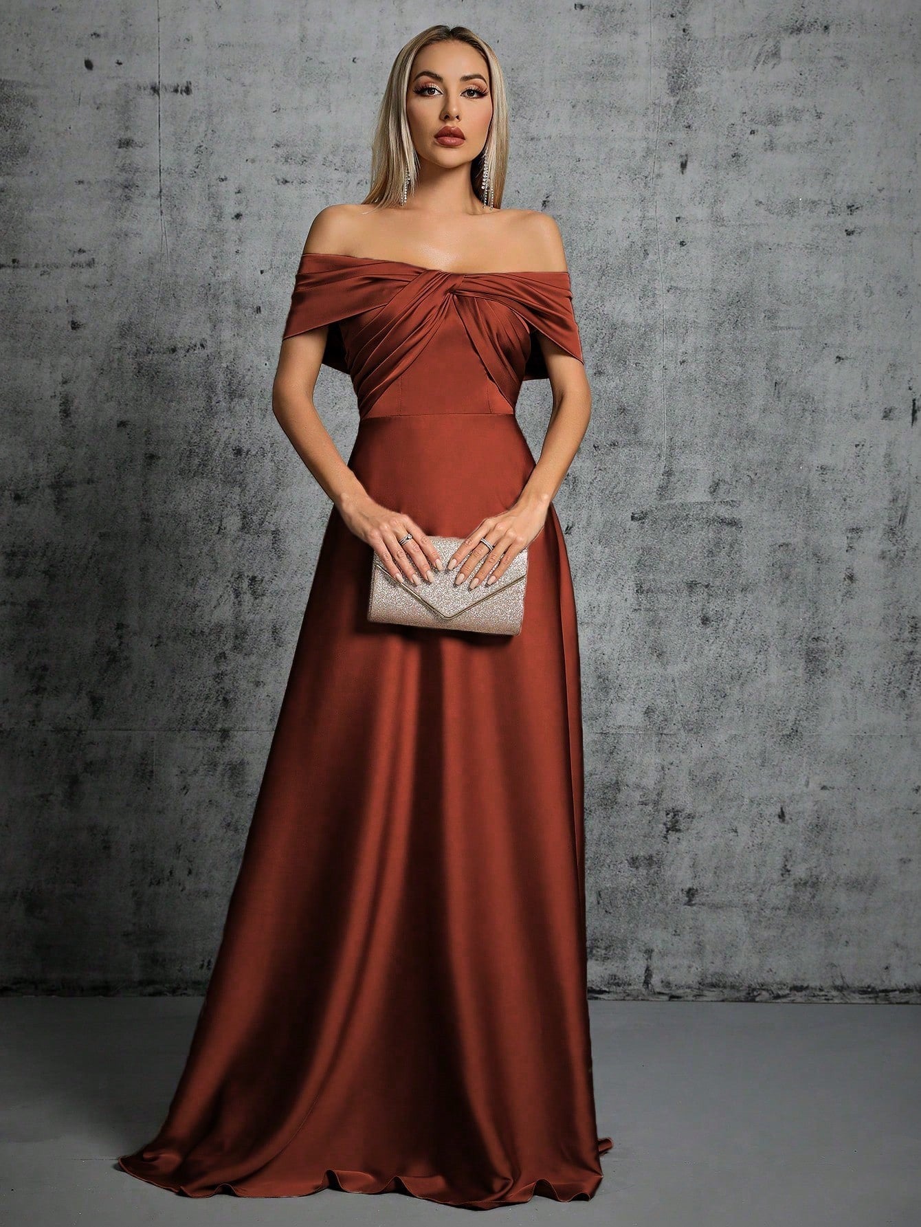 Off-shoulder Cocktail Party Christmas Party Bottoming Dress