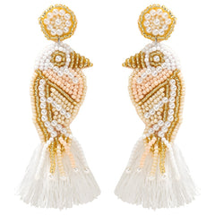 Bead Diamond Turtle Starfish Bird Shell Beaded Earrings