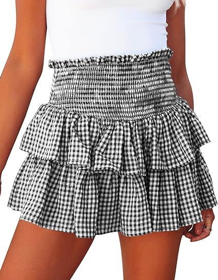 Cake Plaid Skirt