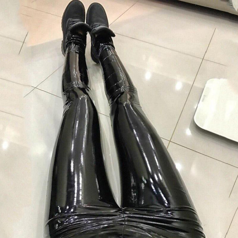 PU Laser Mirror Seven Color Leather Pants