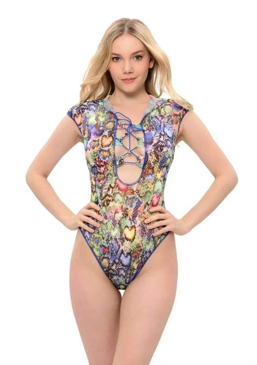 Triangular Strap One-piece Swimsuit