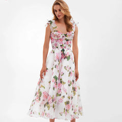 Fall Style High-end Shoulder Strap Suspender Skirt For Women