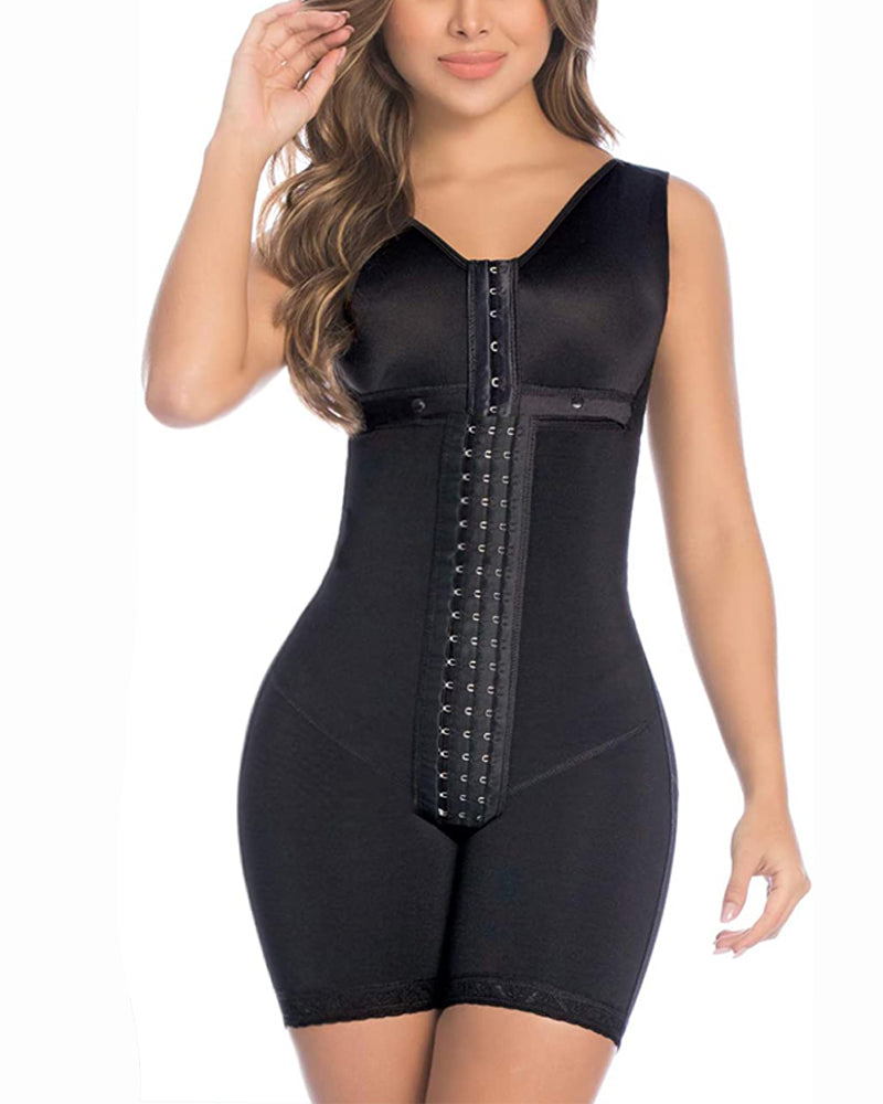 Tummy Control Shapewear High Compression Faja Bodysuit Postpartum