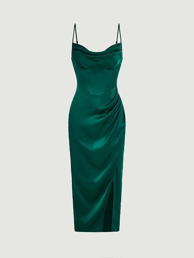 Elegant Satin Split Dress â€?& Chic Evening Style