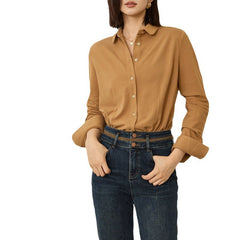 Three-Dimensional Simple Long-Sleeve Shirt