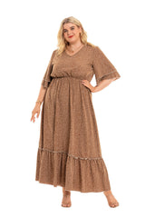 Bohemian Plus Size Polka Dot Dress Women