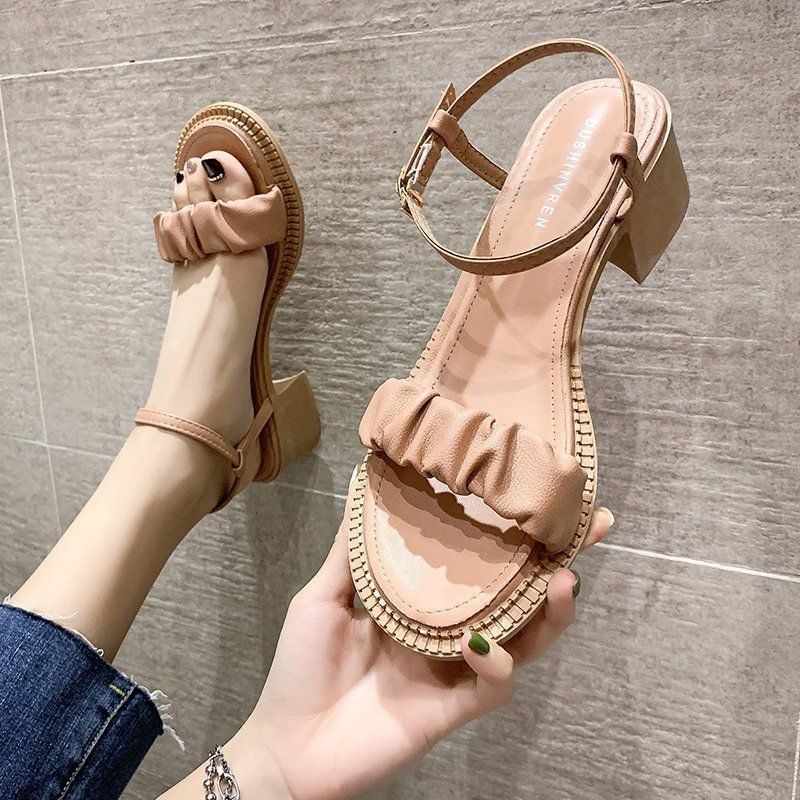 Personality Ankle-strap Buckle Sandals Women
