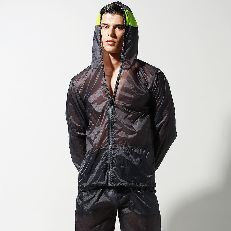 Men's Ultra-thin Sun Protection Clothing And Breathable Casual Solid Color Beachwear