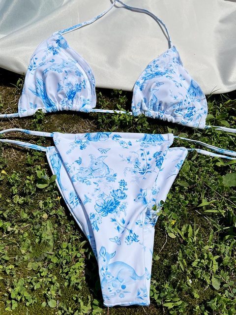 Floral Swimsuit Bikini Set