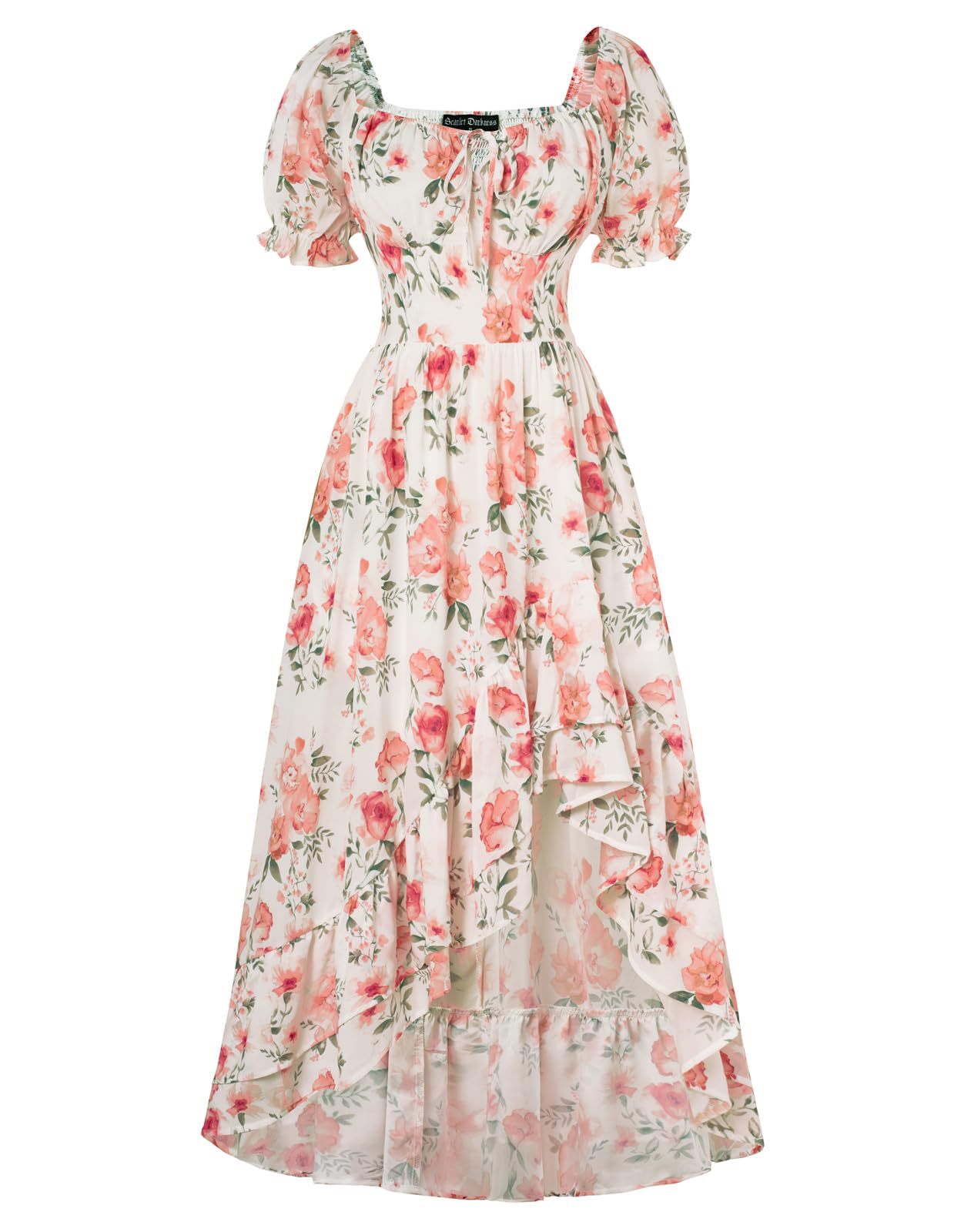 French-style Floral Print Slim-fit Slip Dress For Women