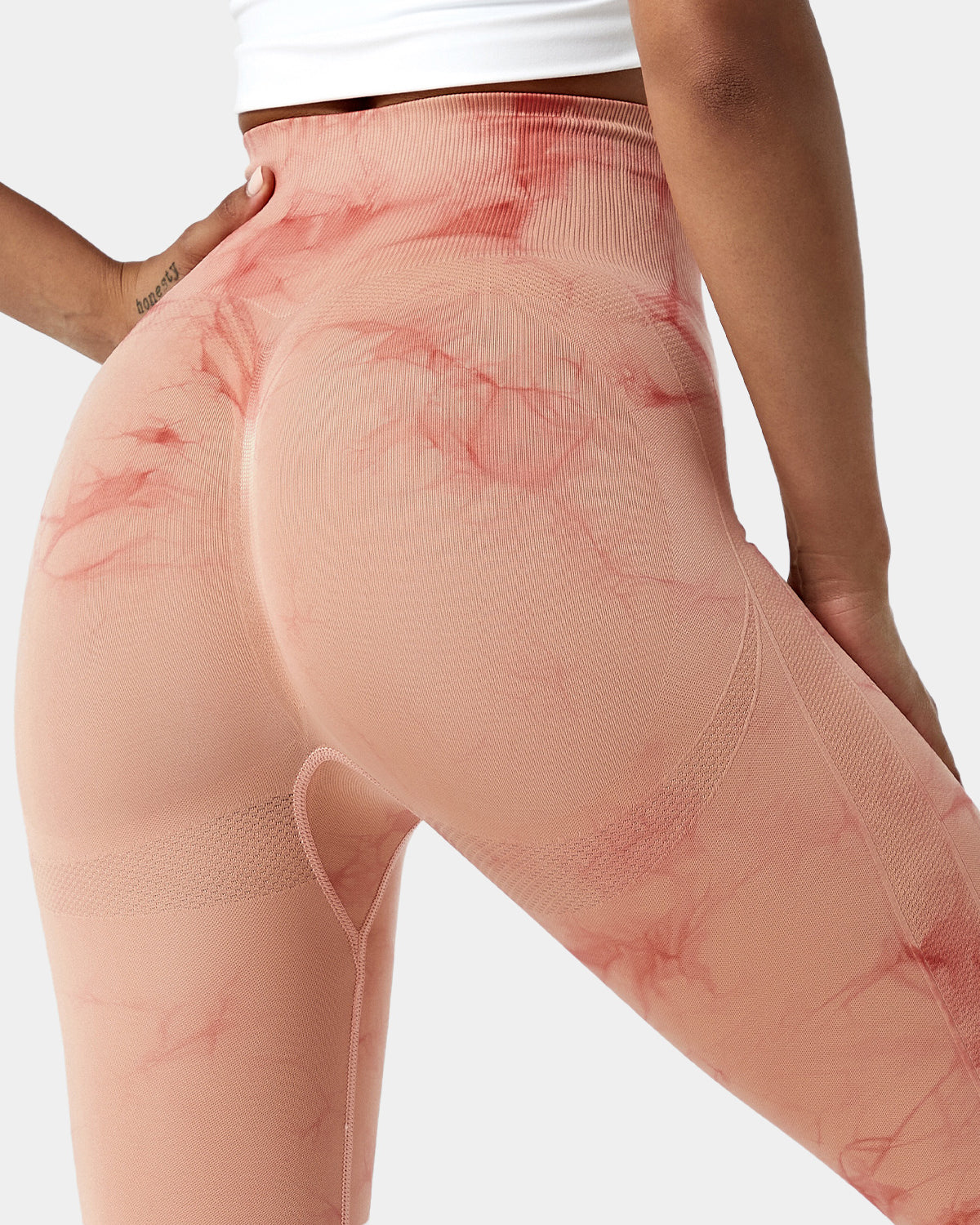 Seamless Flow High Waisted Tie Dye 7/8 Leggings