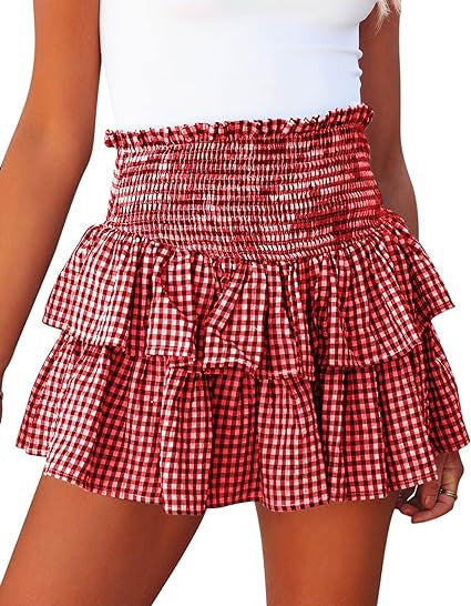 Cake Plaid Skirt