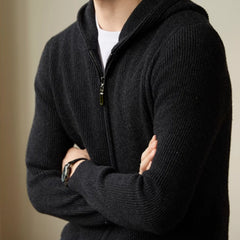 Men's 100 Pure Wool Hooded Cardigan And Sweaters