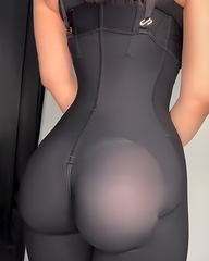 Front Zipper Tummy Control Mid-Length Body Shaper