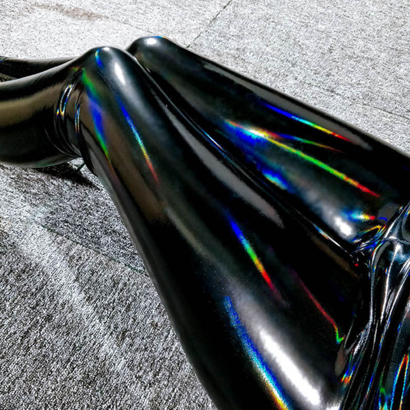 PU Laser Mirror Seven Color Leather Pants