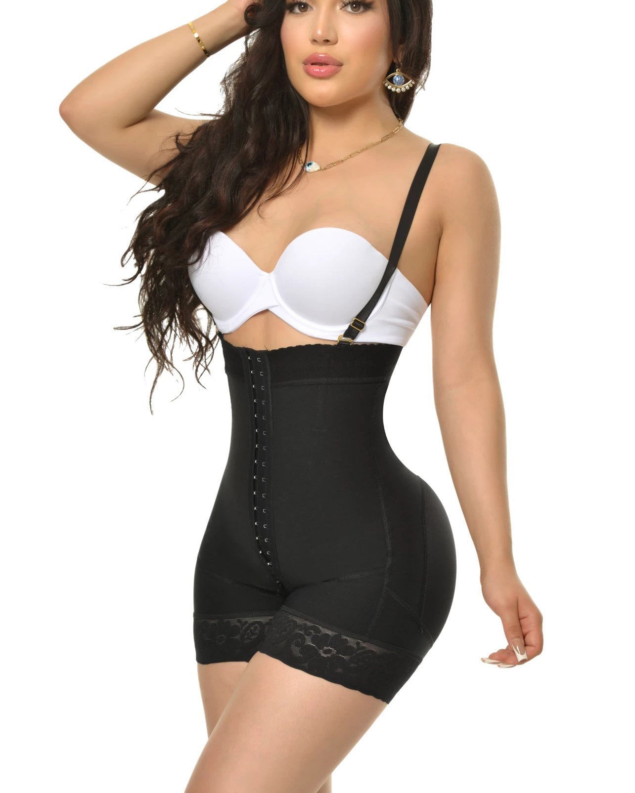 2230 Fajas Tummy Control Body Shaper Open Crotch Butt Lifting Shapewear with Hooks