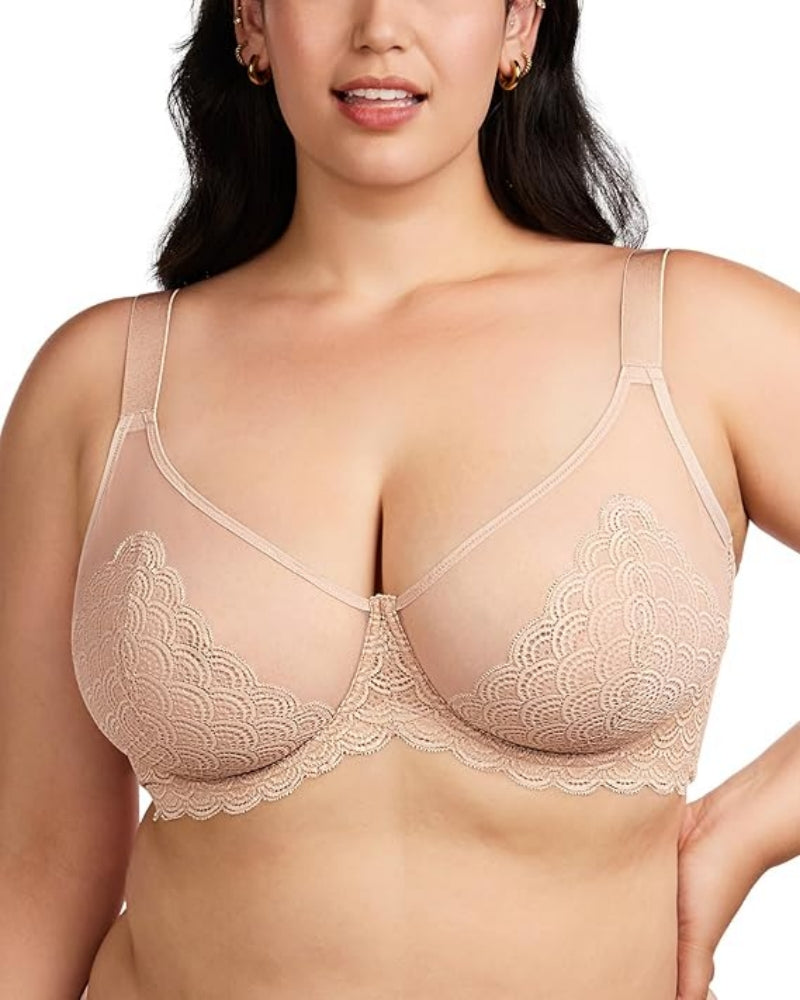 Lace Sheer Mesh Bra