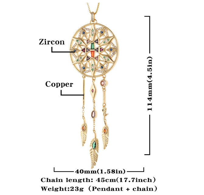 Necklace Round Hollow Star Pendant Net Celebrity