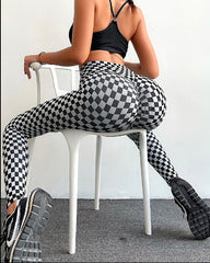 Chessboard Sport Tights Leggings