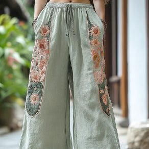 Pants Linen Wild Wide Legs
