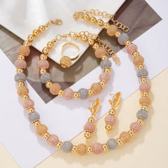 Contrast Large Round Bead Necklace