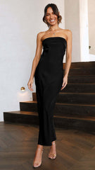 Tube Top Long Dress With Backless Design INS Flowers Print Party Evening Dresses For Women