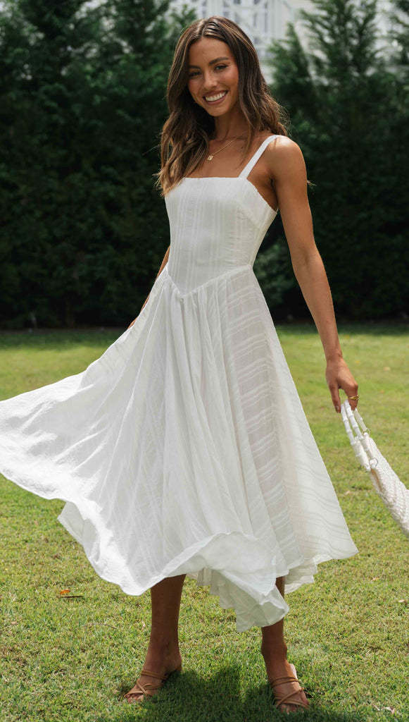 Temperament Halter Irregular Hem Long Dresses