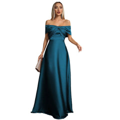 Off-shoulder Cocktail Party Christmas Party Bottoming Dress