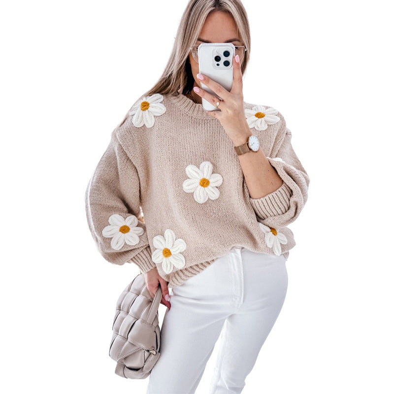 Knitted Round Neck Pullover Sweater