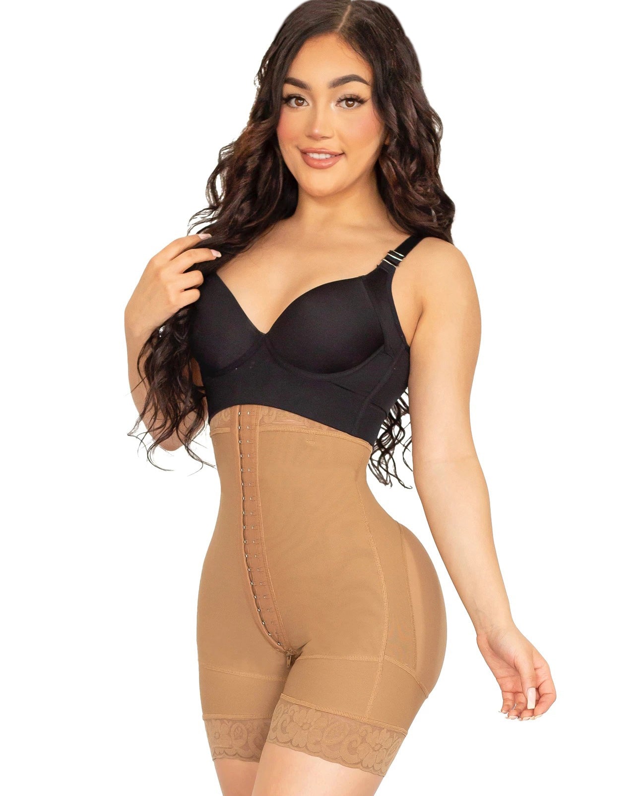 2230 Fajas Tummy Control Body Shaper Open Crotch Butt Lifting Shapewear with Hooks