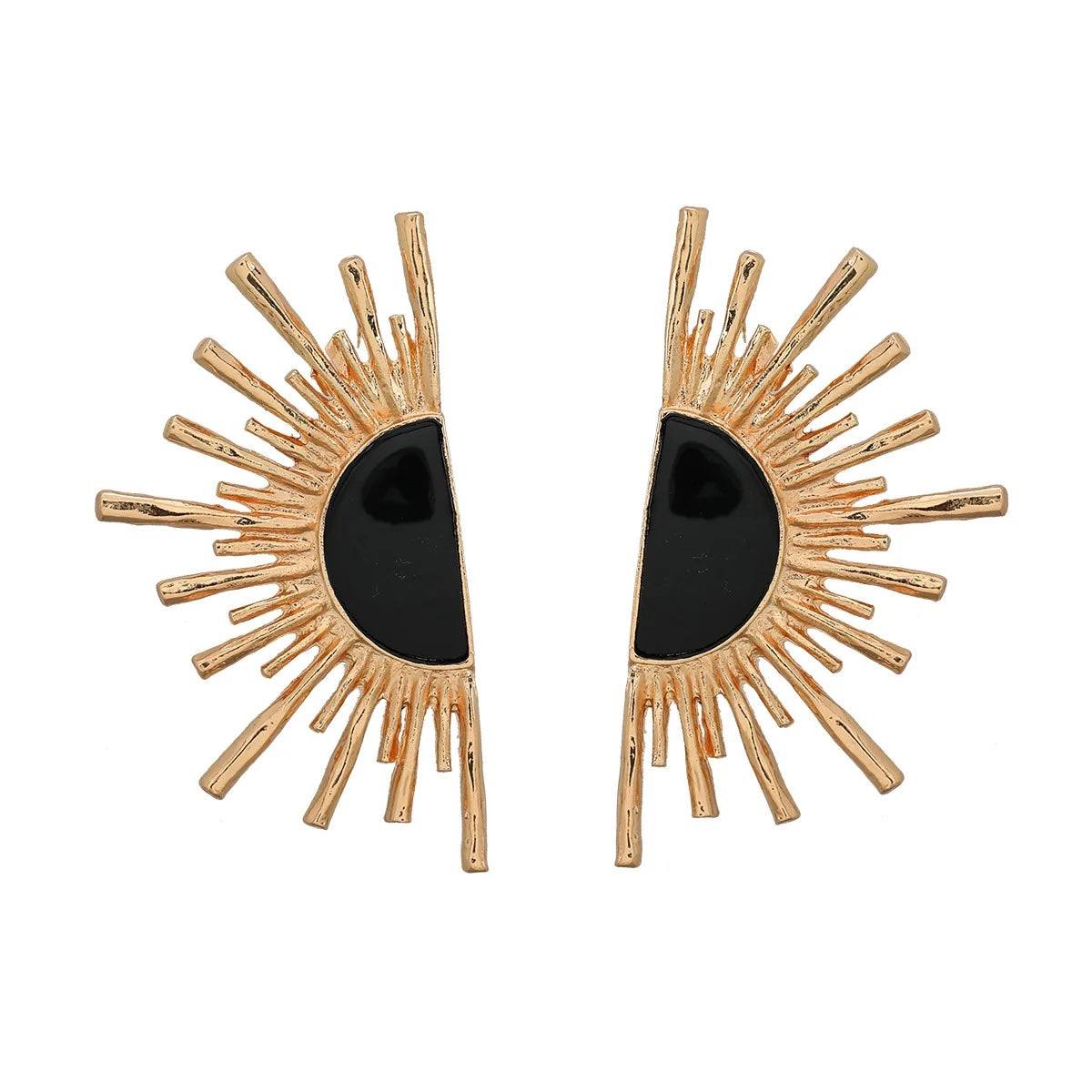 Kara Half Star Burst Geometric Earrings