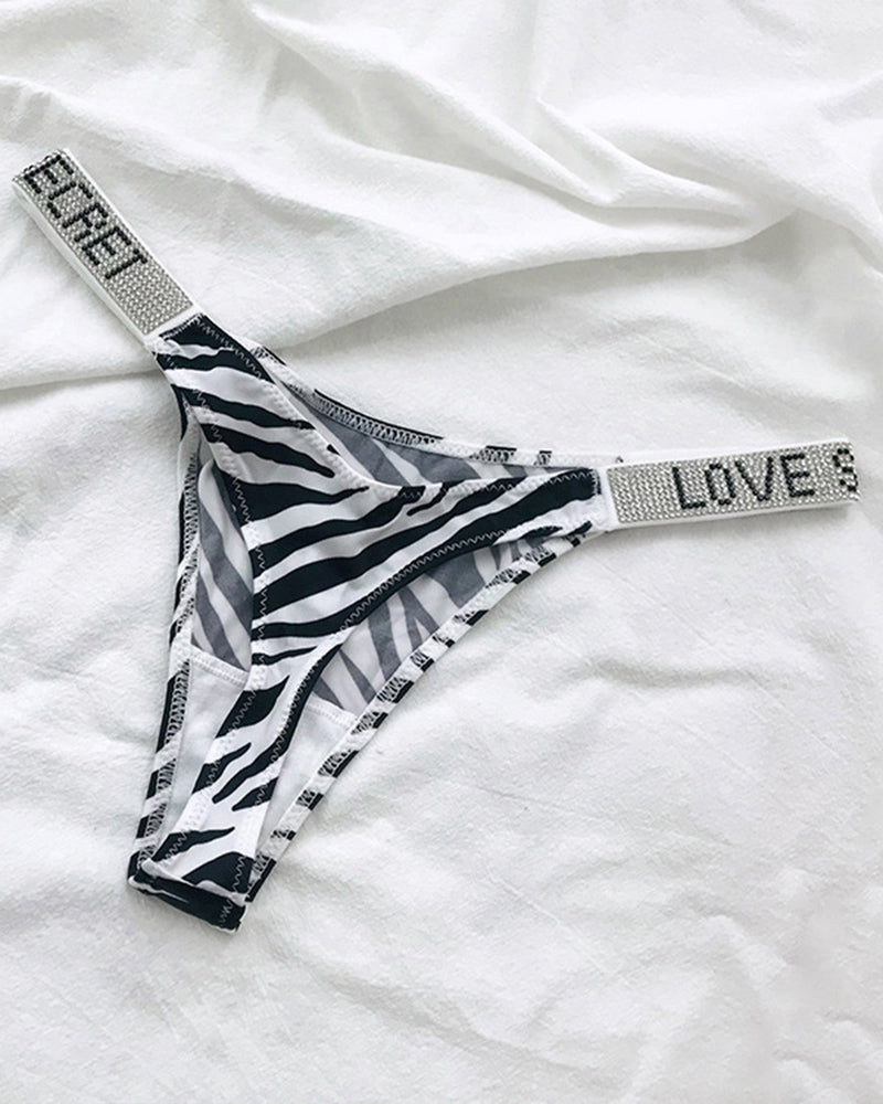 Low Waist T Pants Narrow Edge Water Diamond Underwear Sports Hip Lifting Thong Breathable Invisible