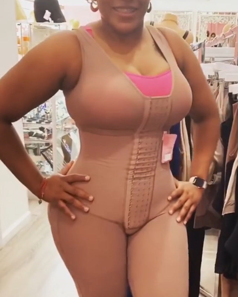 Shapewear For Tummy Control HOOK AND EYE CLOSURE Adjustable Breast Support Bodysuit Bodyshaper