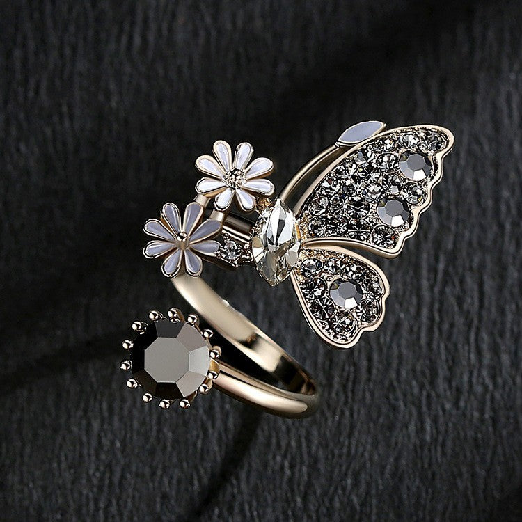 3D Butterfly Ring, Elegant Fairy Style Index Finger Ring, Korean INS Trend, Unique Minimalist Ring