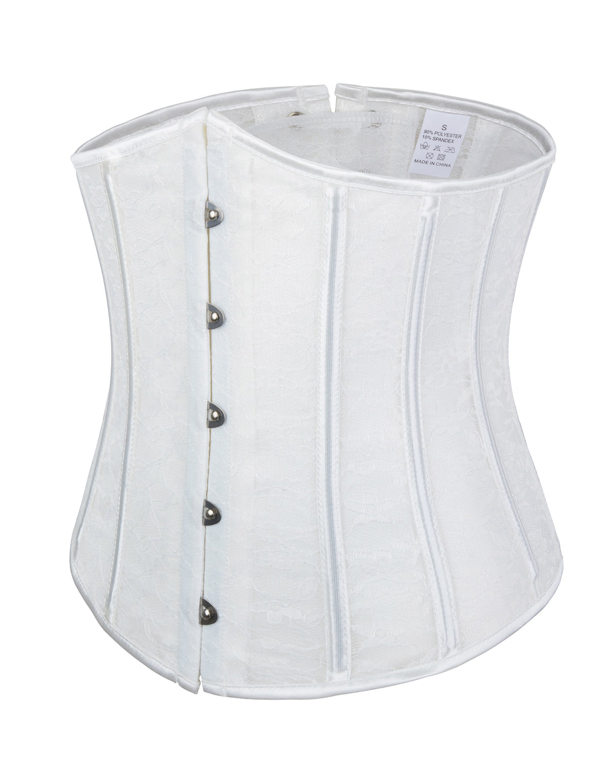 Lacing Corset Top Satin Boned Overbust Body Shaper Bustier