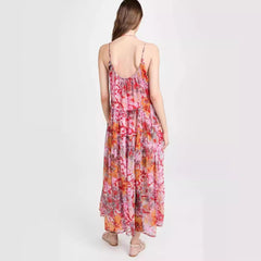 Elegant Chiffon Printing Slip Dress