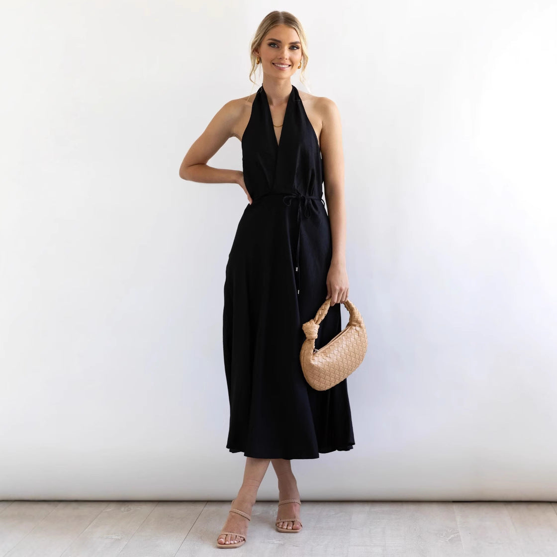 Halterneck Backless Dress